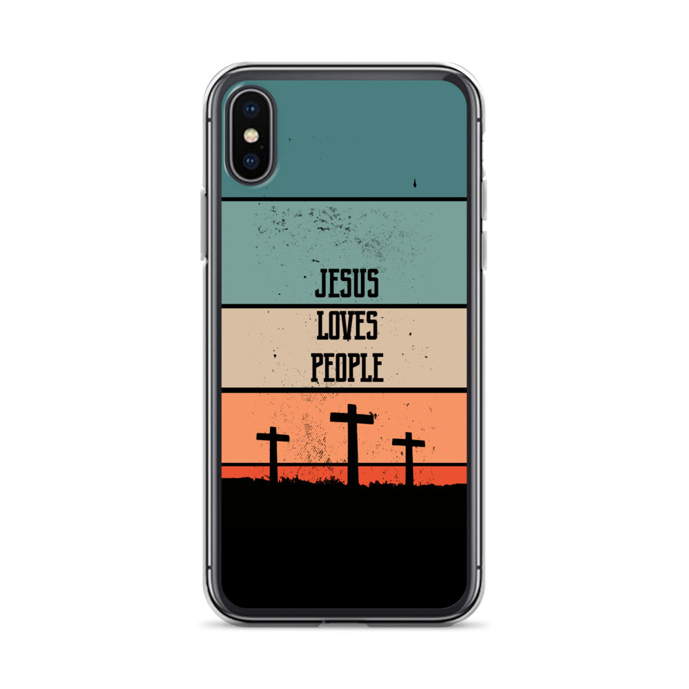 Jesus loves People iPhone Hülle - gesegnet