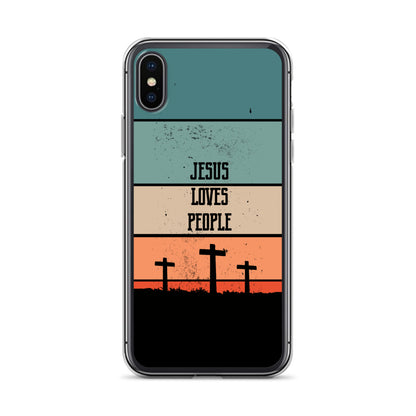 Jesus loves People iPhone Hülle - gesegnet