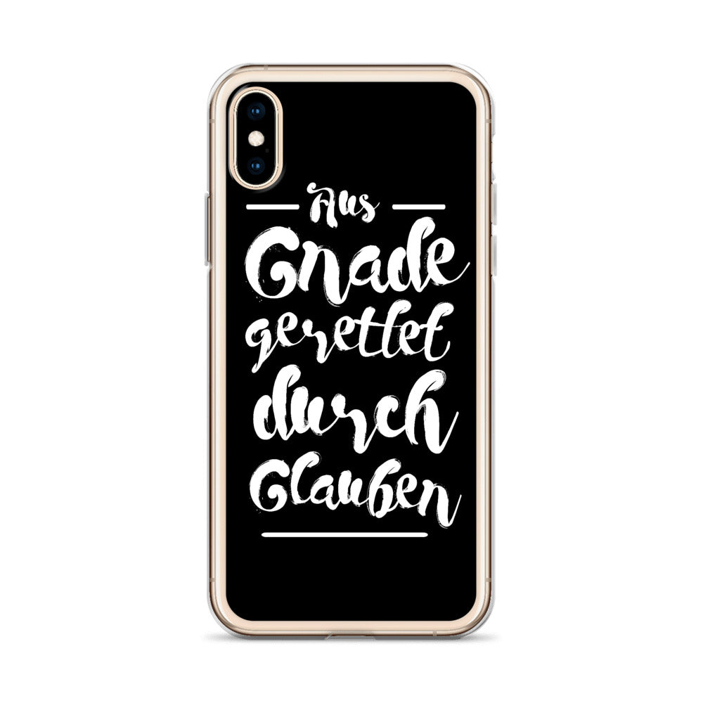 Gerettet durch Glauben  - iPhone Hülle - gesegnet