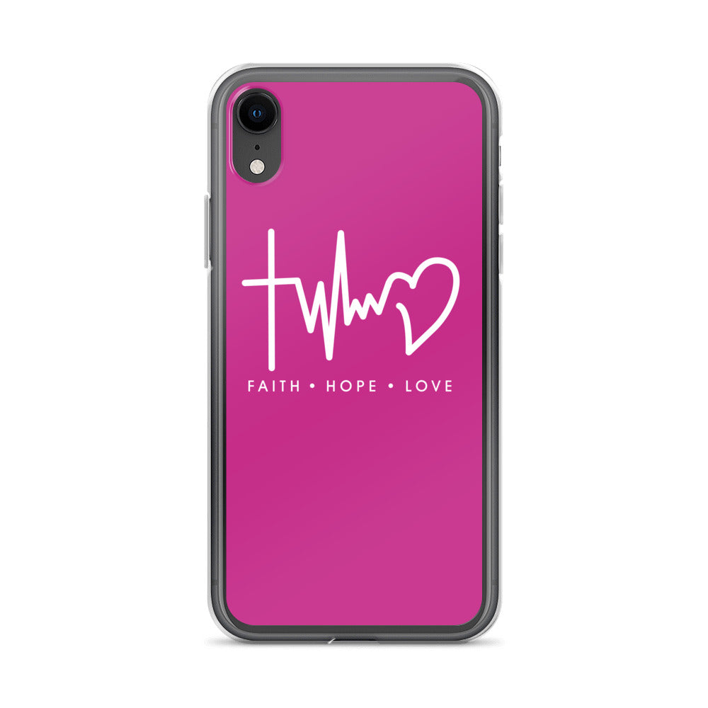 FAITH LOVE HOPE Pink IPHONE HÜLLE - gesegnet