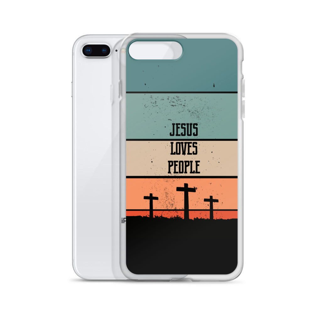 Jesus loves People iPhone Hülle - gesegnet