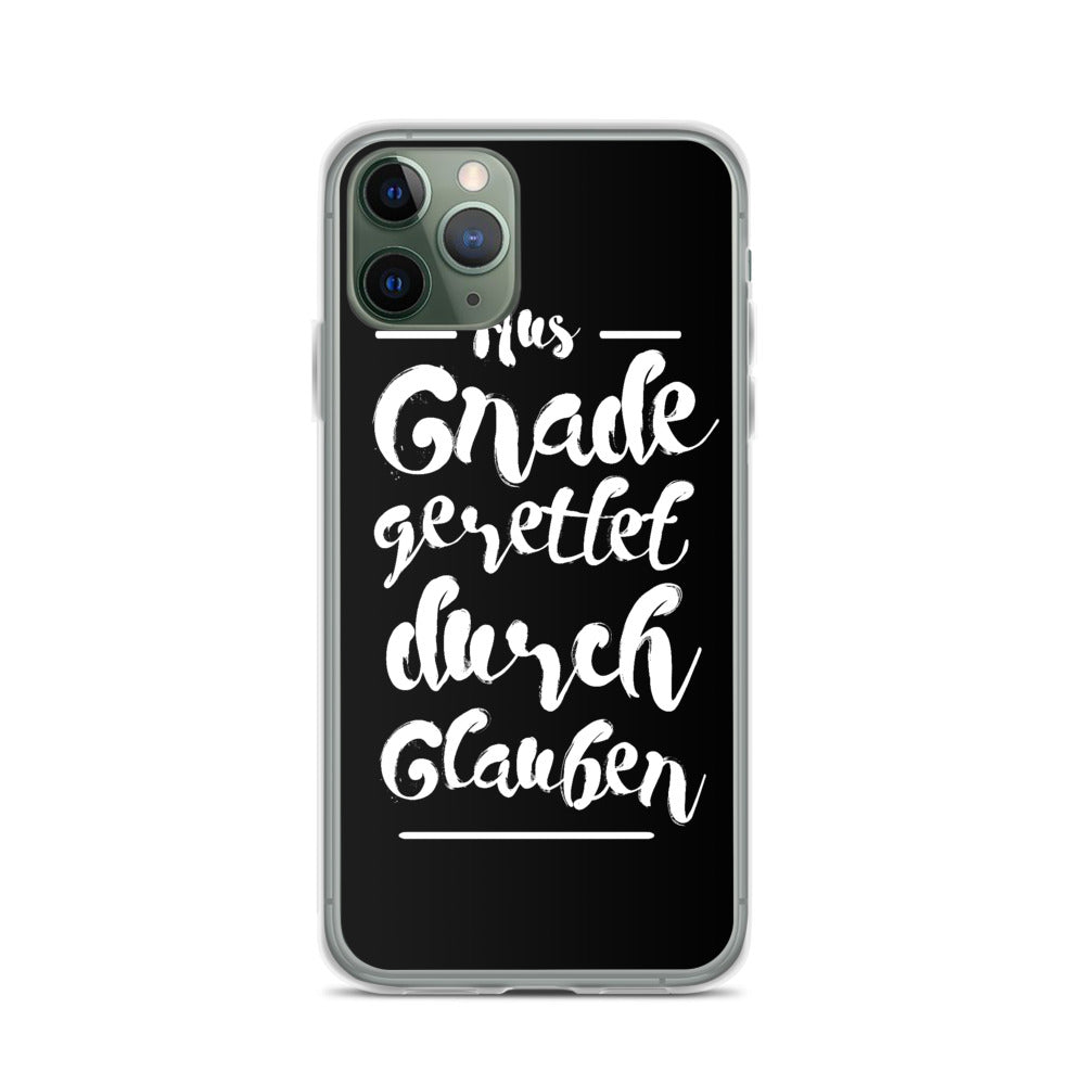 Gerettet durch Glauben  - iPhone Hülle - gesegnet