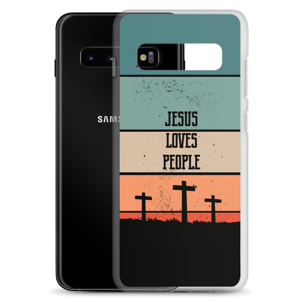 Jesus loves People Samsung Handyhülle - gesegnet