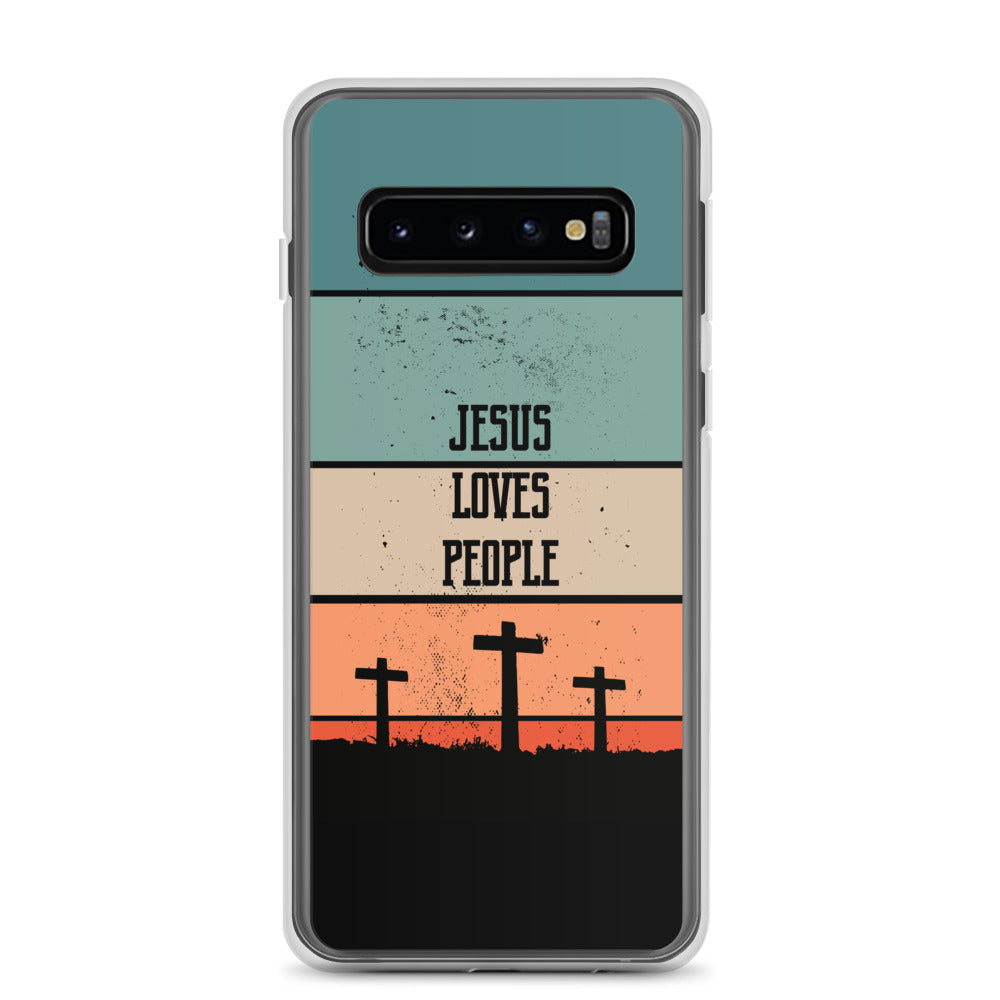 Jesus loves People Samsung Handyhülle - gesegnet