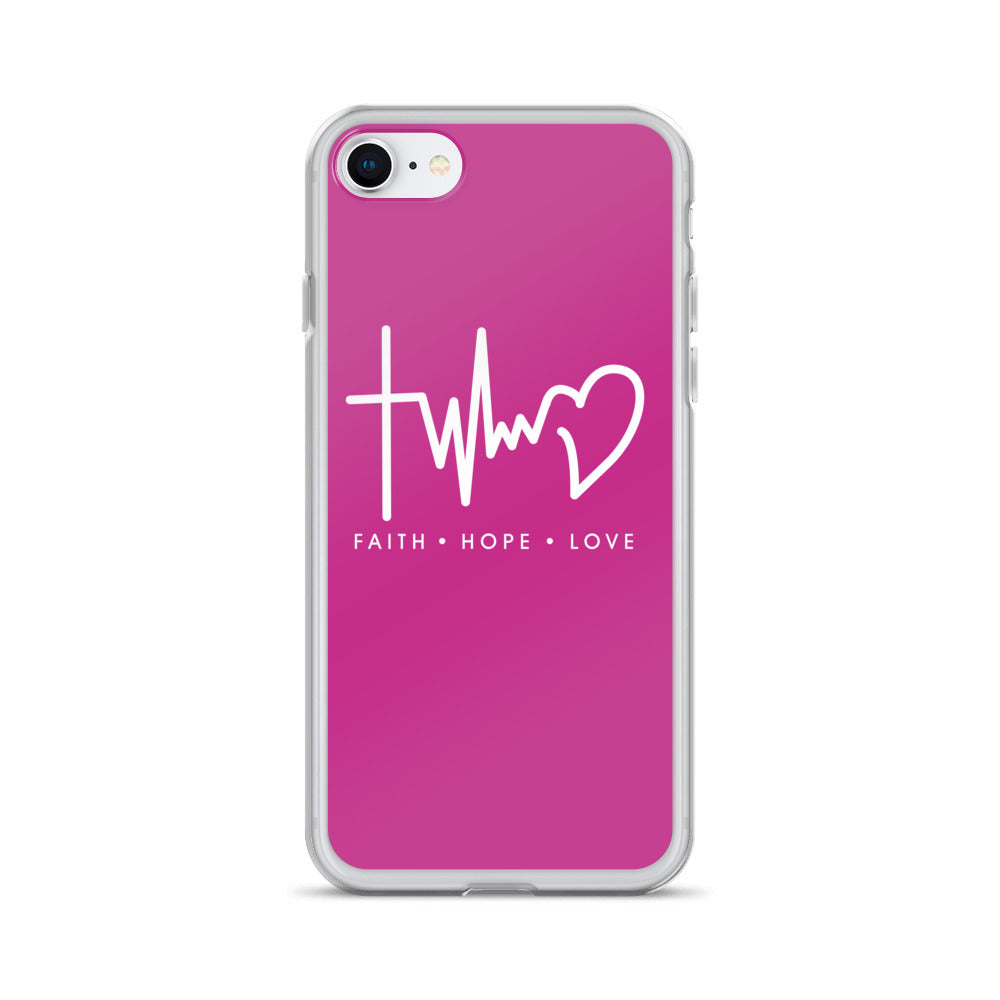 FAITH LOVE HOPE Pink IPHONE HÜLLE - gesegnet