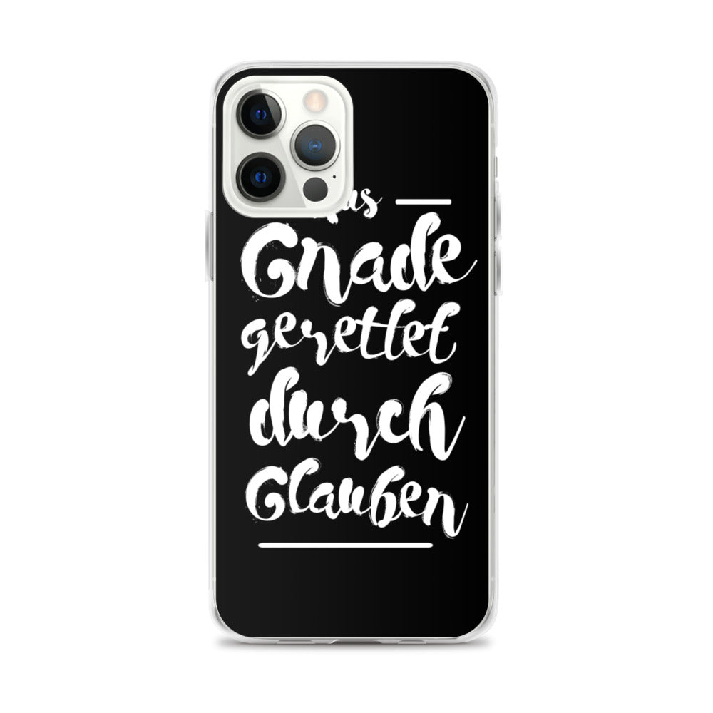 Gerettet durch Glauben  - iPhone Hülle - gesegnet