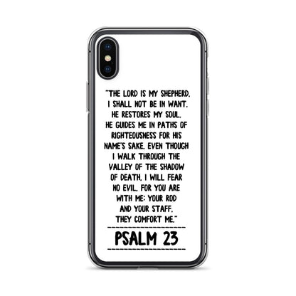 The Lord is my Shepherd Psalm 23 iPhone Hülle - gesegnet