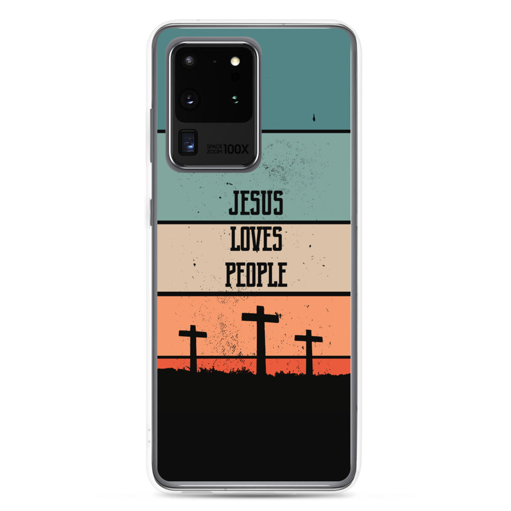 Jesus loves People Samsung Handyhülle - gesegnet