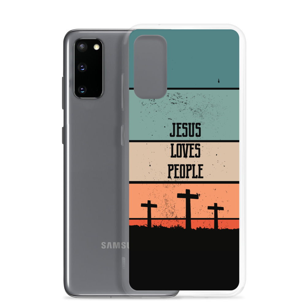 Jesus loves People Samsung Handyhülle - gesegnet