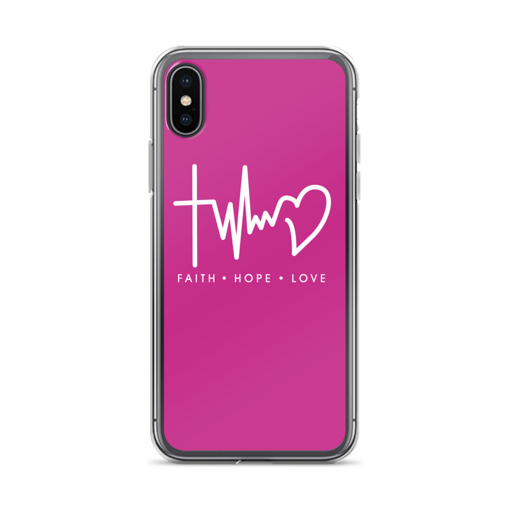 FAITH LOVE HOPE Pink IPHONE HÜLLE - gesegnet