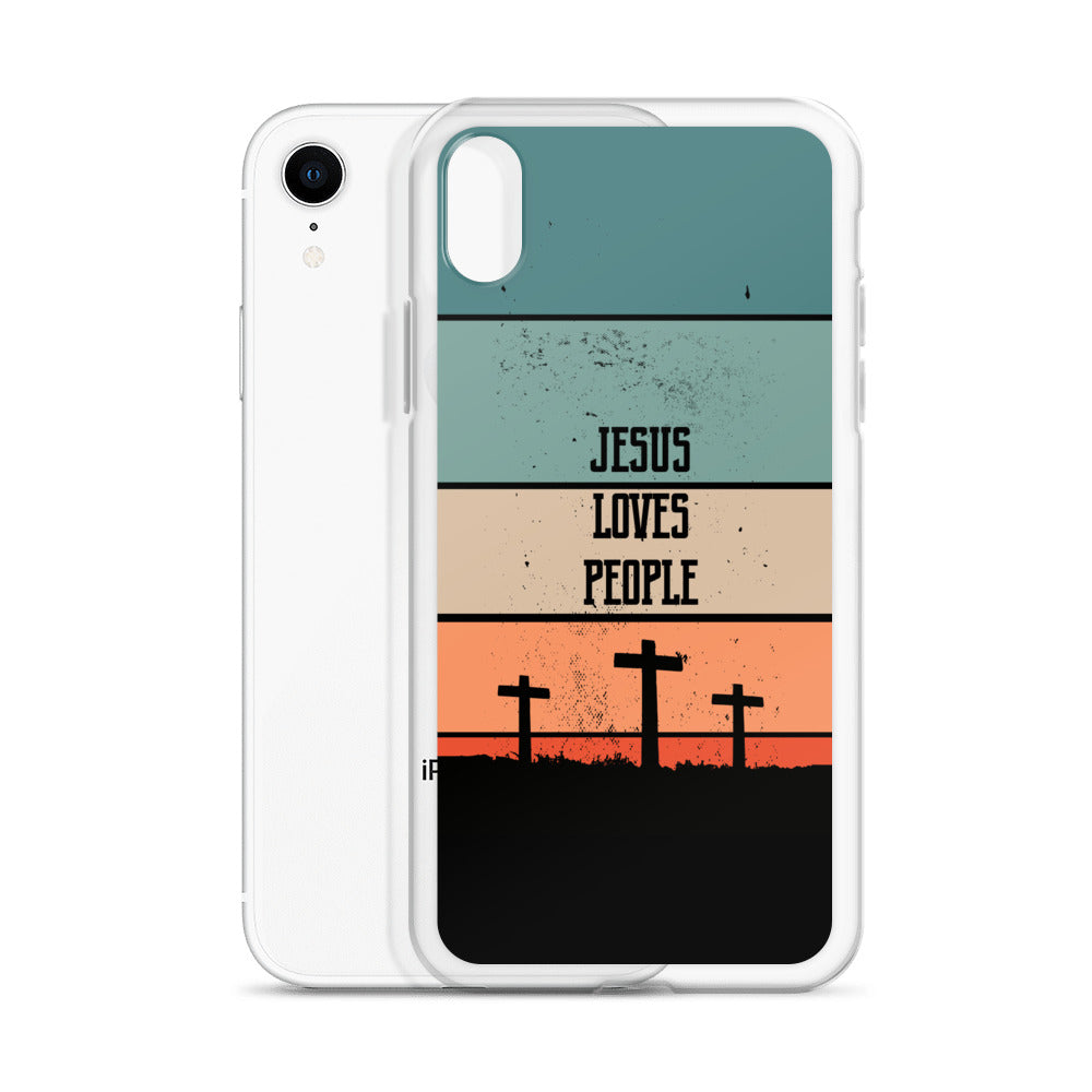 Jesus loves People iPhone Hülle - gesegnet