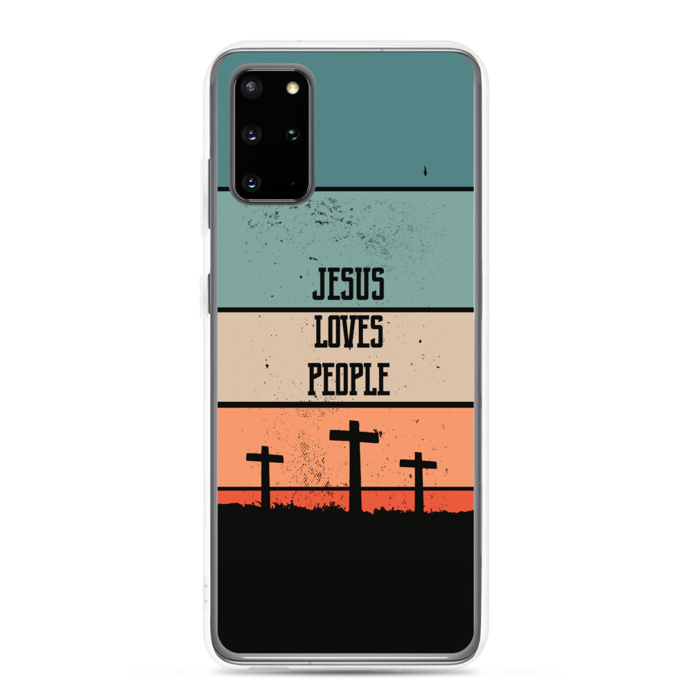 Jesus loves People Samsung Handyhülle - gesegnet