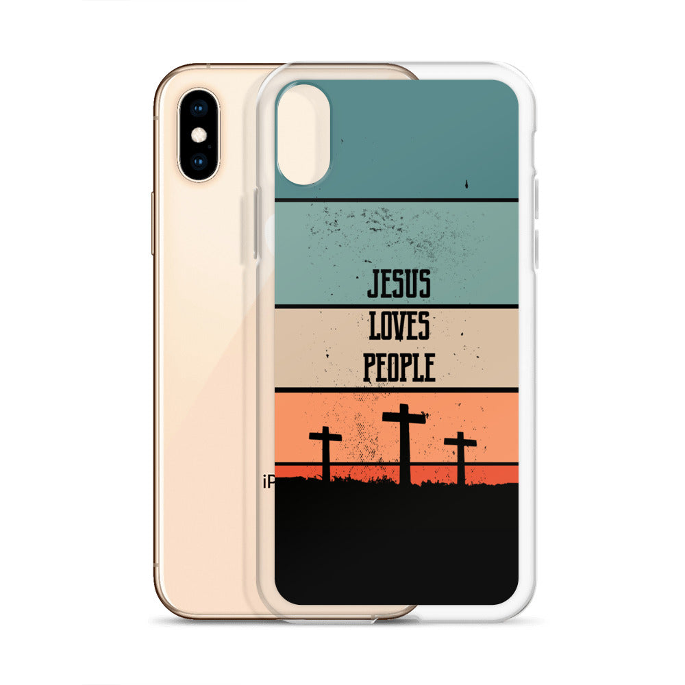 Jesus loves People iPhone Hülle - gesegnet