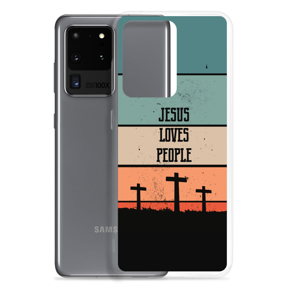 Jesus loves People Samsung Handyhülle - gesegnet