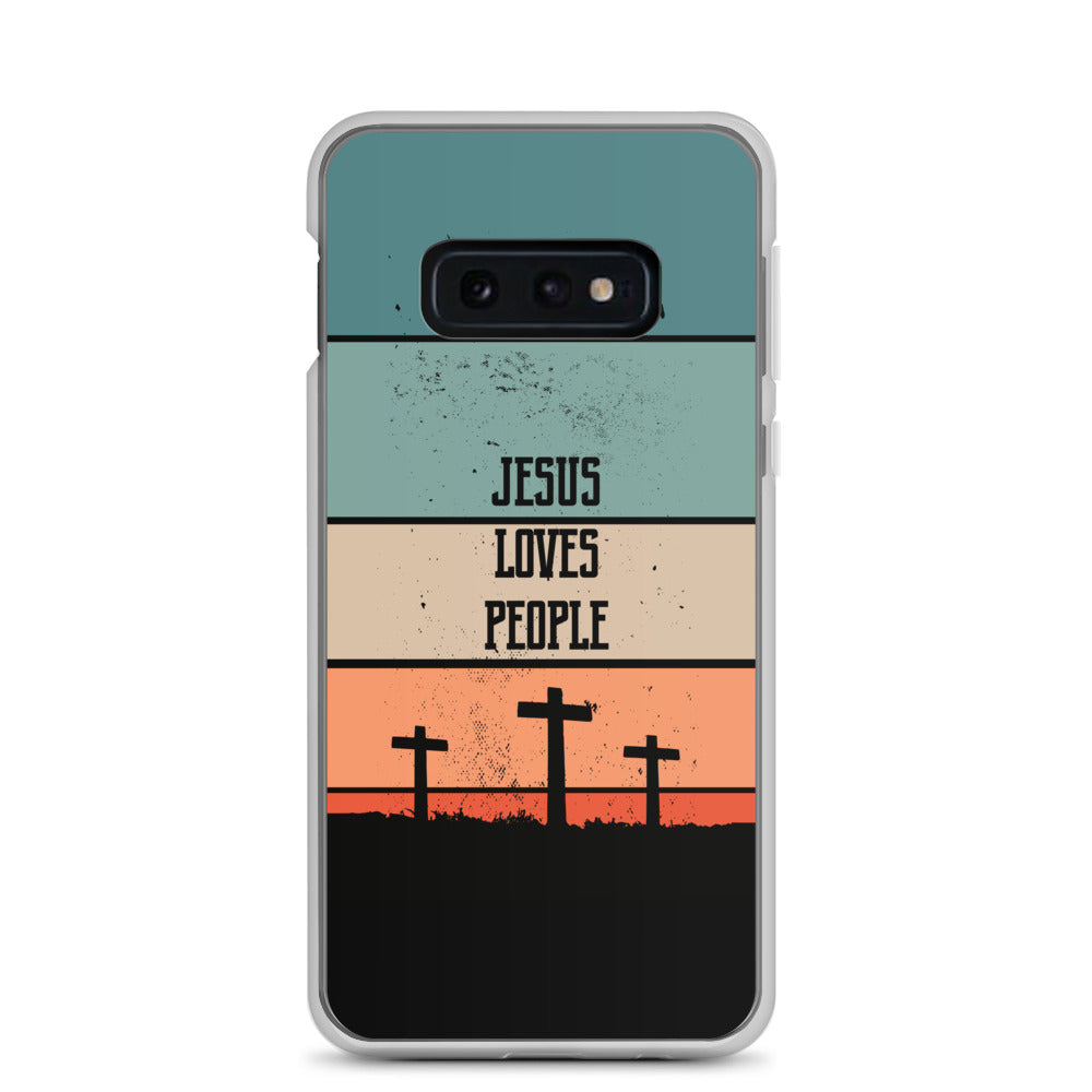 Jesus loves People Samsung Handyhülle - gesegnet