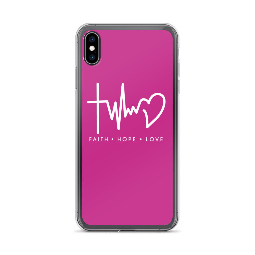 FAITH LOVE HOPE Pink IPHONE HÜLLE - gesegnet