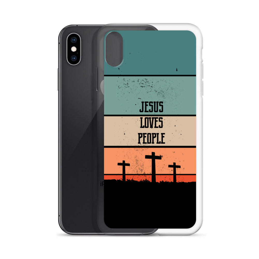 Jesus loves People iPhone Hülle - gesegnet