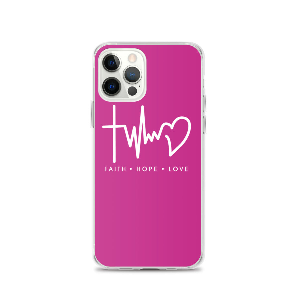 FAITH LOVE HOPE Pink IPHONE HÜLLE - gesegnet